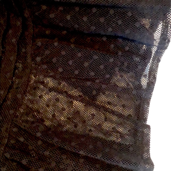 Free People Black Polka Dot Sheer Blouse - Picture 7 of 7